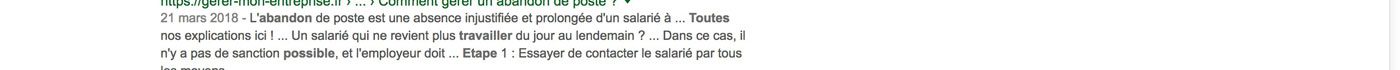 Toute étape de travail comporte un possible abandon